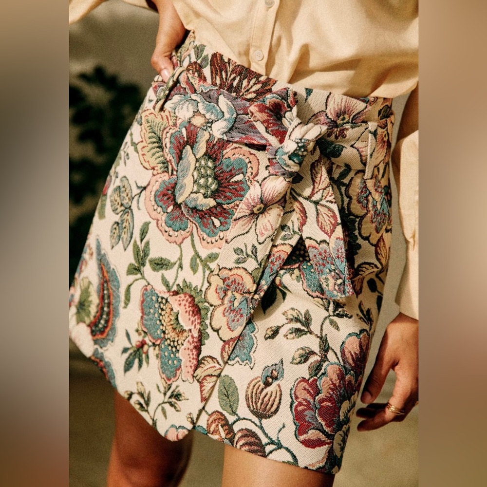 SÉZANE Leandre Skirt in Jacquard Fantasy size 38/US 6 NWT